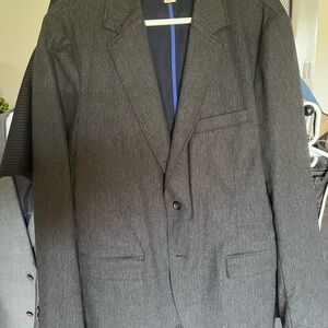 BOSS ORANGE Men's Dark Gray Two-Button Blazer